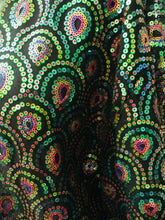 Load image into Gallery viewer, Peacock Sequin Short ‘Get Crooked’ Kimono
