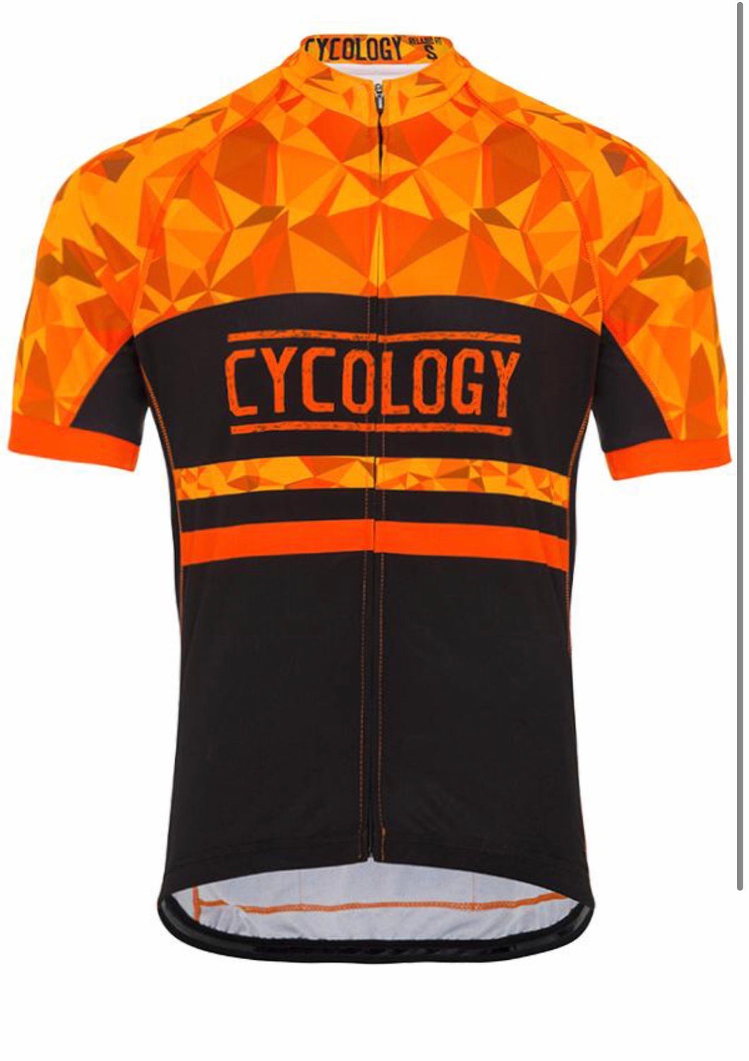 Cycology Quality Men's Relaxed Fit Jersey - Design Geometric Orange