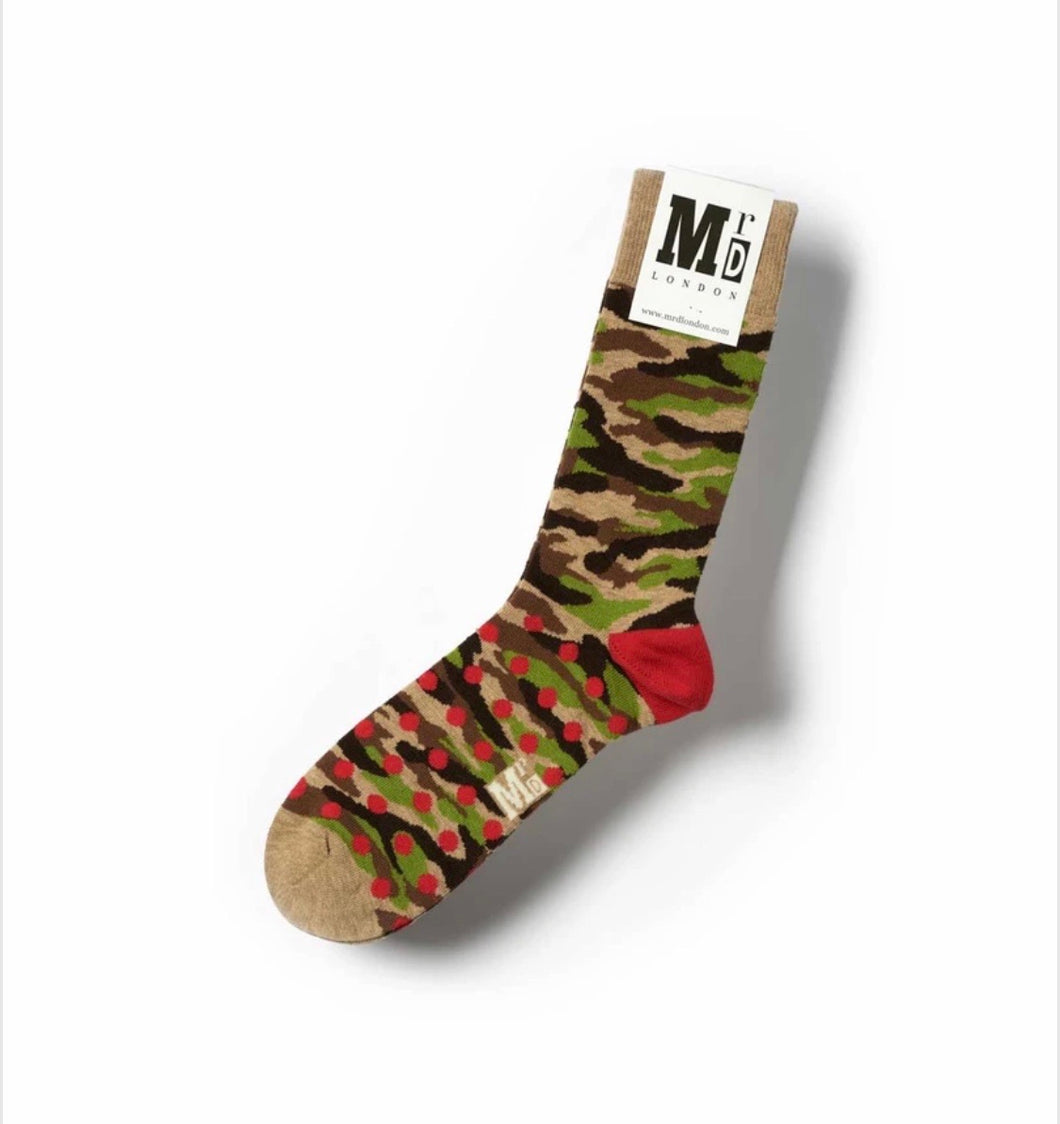 Quirky Mr D London Socks - Design Camoflage