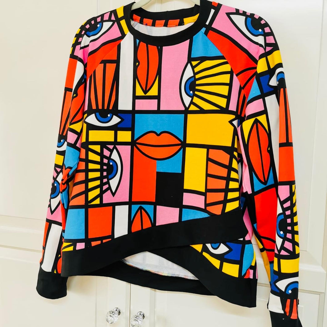 QuirkyBird Limited Collection “Retro Art” Sweat Top