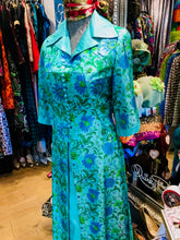 Load image into Gallery viewer, Vintage Silk Button Fronted Coat Style Floral Dress, Size 8/10
