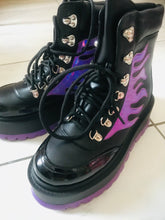 Load image into Gallery viewer, Holographic Purple Flame Boots
