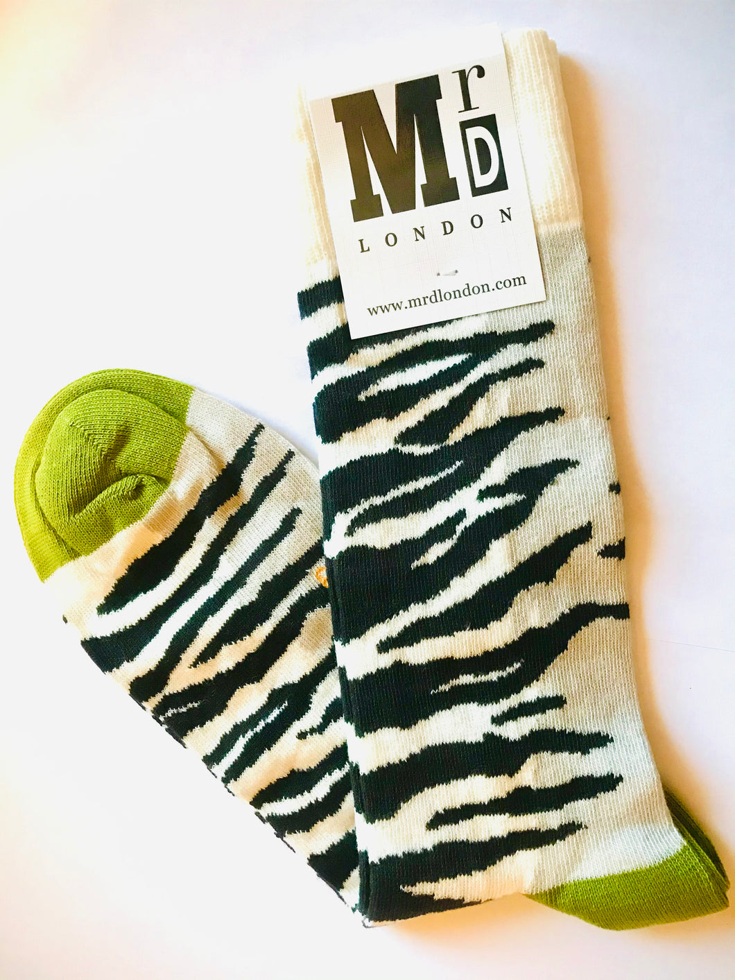 Quirky Mr D London Socks - Design Zebra