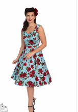 Load image into Gallery viewer, 50s Rose Floral Summer Dress
