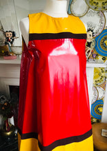 Load image into Gallery viewer, Vintage 1960s Oil Cloth Shift Pinafore dress
