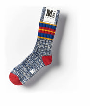 Load image into Gallery viewer, Quirky Mr D London Chunky Rib Socks - Design Block Stripe
