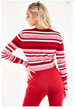 Load image into Gallery viewer, Day Stripe Cropped Cardigan
