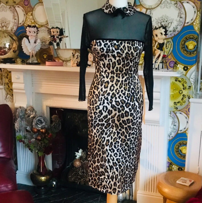 Leopard Satin Mini dress