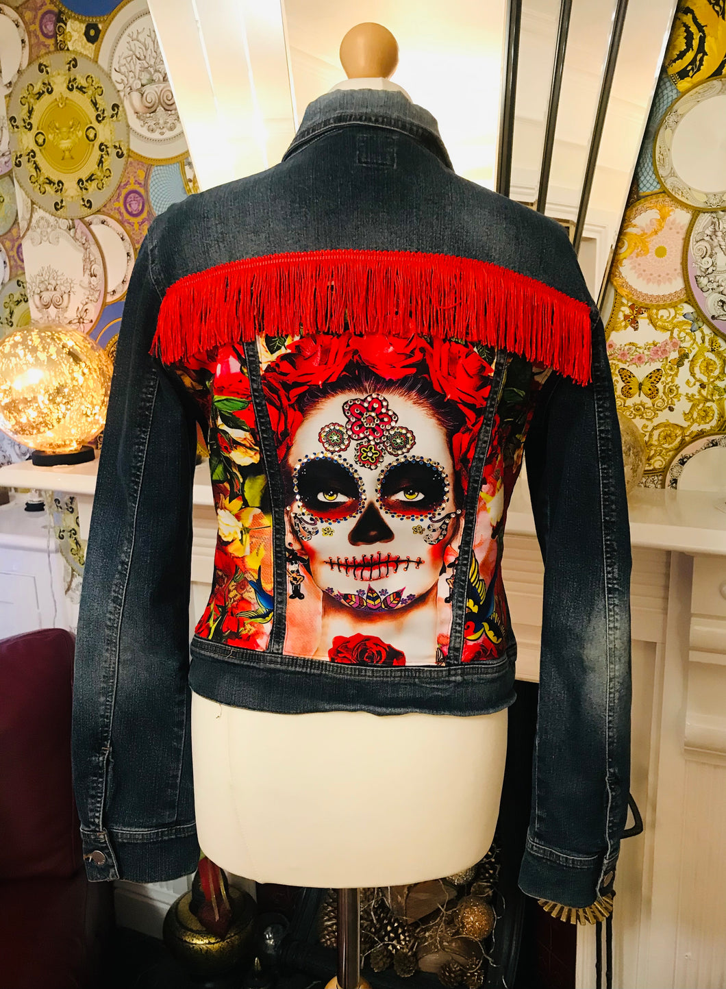 Miss Sixty Vintage Customised ‘Day of the Dead’ Denim Jacket