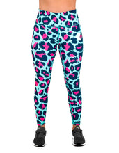 Load image into Gallery viewer, Bitcrush mint/Pink Element Karbon Leggings
