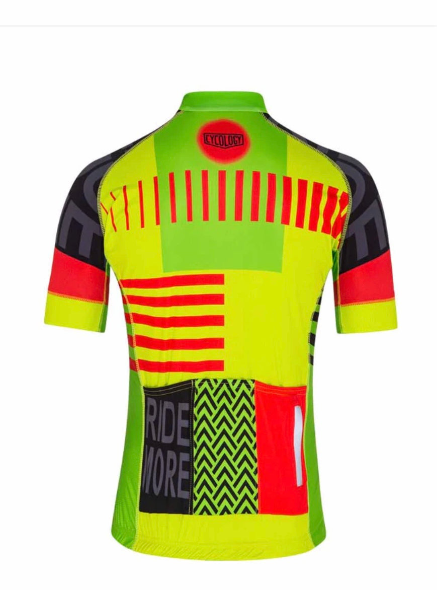Cycology Gear Mens Short sleeved Performance Jersey ‘Ride More’