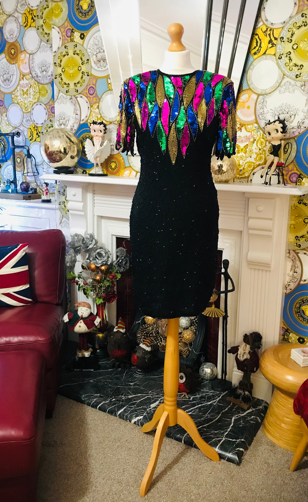 Vintage sequin & Bead Cocktail Dress