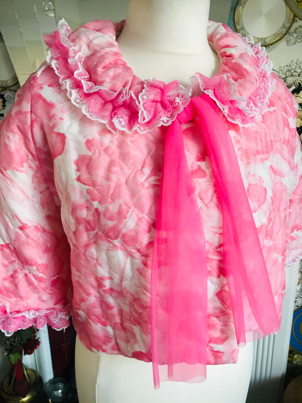Vintage Pink Bed Jacket
