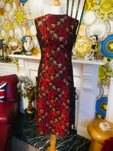 Load image into Gallery viewer, Vintage Ruby &amp; Gold 1960s Dress

