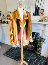Load image into Gallery viewer, Vintage Carole Waller Velvet Silk Designer Jacket, Free size
