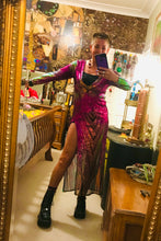 Load image into Gallery viewer, Villanelle Chevron sequin Maxi Dress
