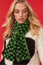 Load image into Gallery viewer, Jayley Checkerboard Faux fur Scarf
