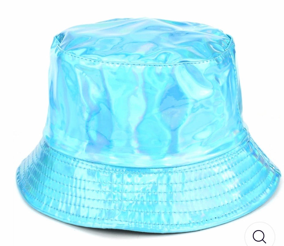 Bucket Hat in metallic Turquoise finish
