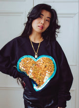 Load image into Gallery viewer, Liquid Gold Sequin Heart Sweatshirt
